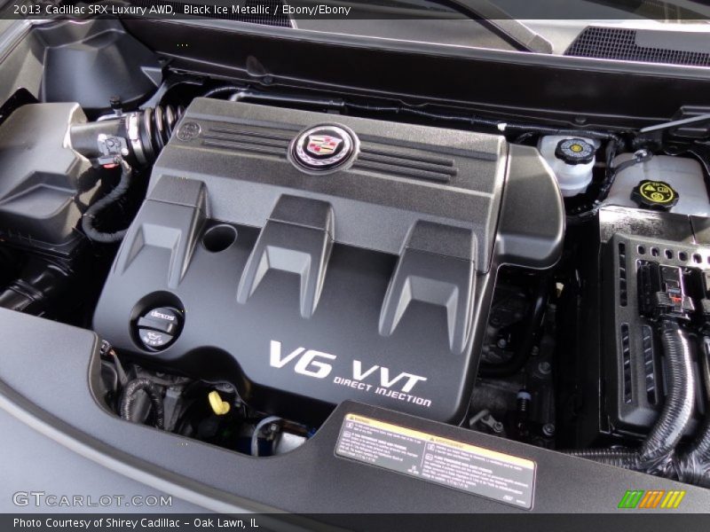 Black Ice Metallic / Ebony/Ebony 2013 Cadillac SRX Luxury AWD