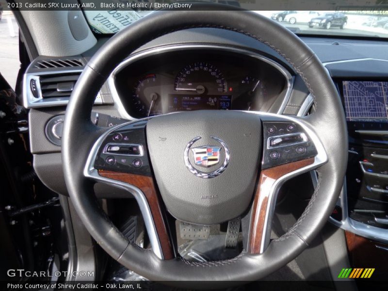 Black Ice Metallic / Ebony/Ebony 2013 Cadillac SRX Luxury AWD