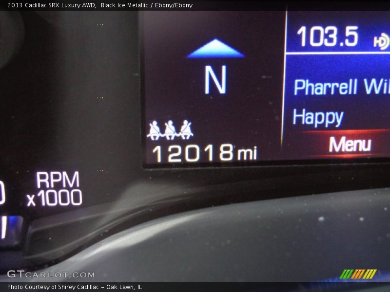 Black Ice Metallic / Ebony/Ebony 2013 Cadillac SRX Luxury AWD