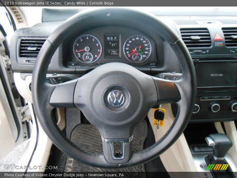 Candy White / Cornsilk Beige 2010 Volkswagen Jetta SE Sedan