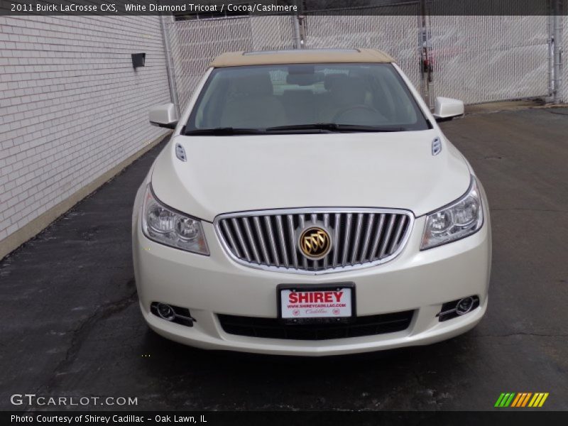 White Diamond Tricoat / Cocoa/Cashmere 2011 Buick LaCrosse CXS