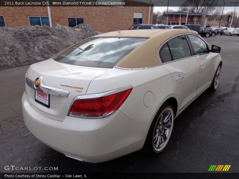 White Diamond Tricoat / Cocoa/Cashmere 2011 Buick LaCrosse CXS