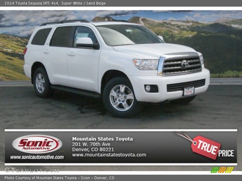 Super White / Sand Beige 2014 Toyota Sequoia SR5 4x4