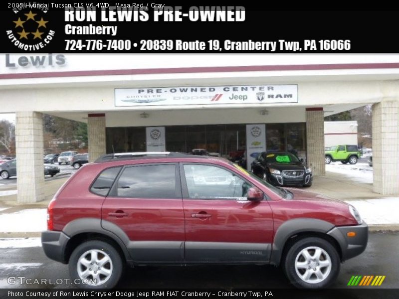 Mesa Red / Gray 2005 Hyundai Tucson GLS V6 4WD