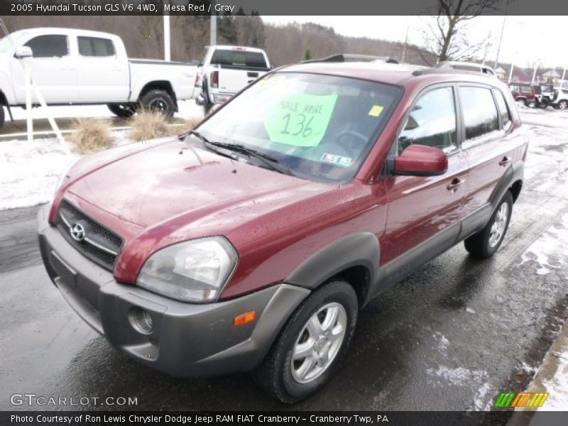 Mesa Red / Gray 2005 Hyundai Tucson GLS V6 4WD