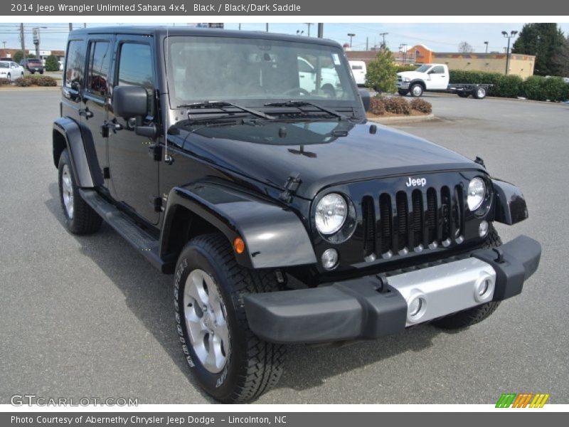 Black / Black/Dark Saddle 2014 Jeep Wrangler Unlimited Sahara 4x4