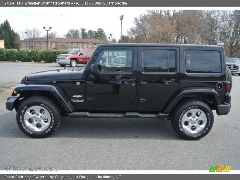 Black / Black/Dark Saddle 2014 Jeep Wrangler Unlimited Sahara 4x4