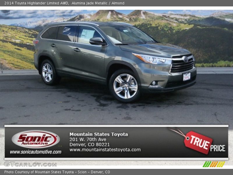 Alumina Jade Metallic / Almond 2014 Toyota Highlander Limited AWD