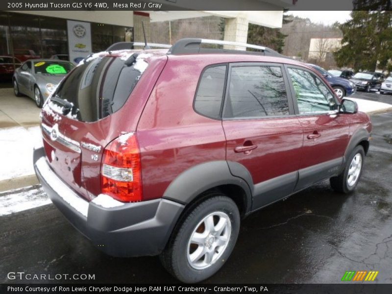 Mesa Red / Gray 2005 Hyundai Tucson GLS V6 4WD