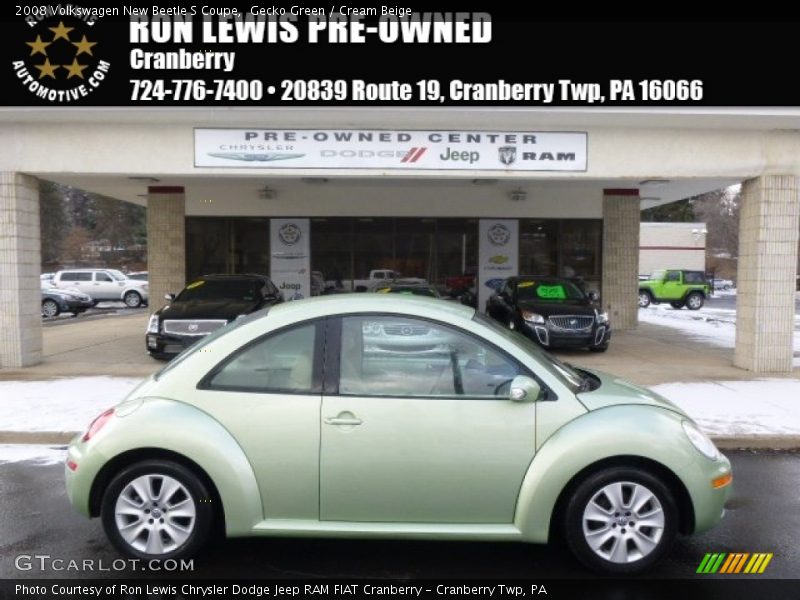 Gecko Green / Cream Beige 2008 Volkswagen New Beetle S Coupe