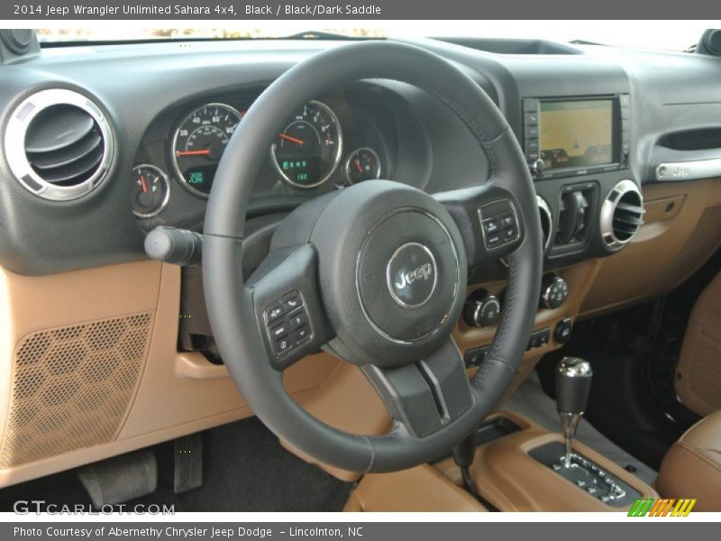 Black / Black/Dark Saddle 2014 Jeep Wrangler Unlimited Sahara 4x4