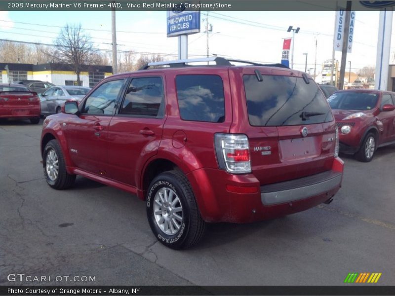 Vivid Red Metallic / Greystone/Stone 2008 Mercury Mariner V6 Premier 4WD