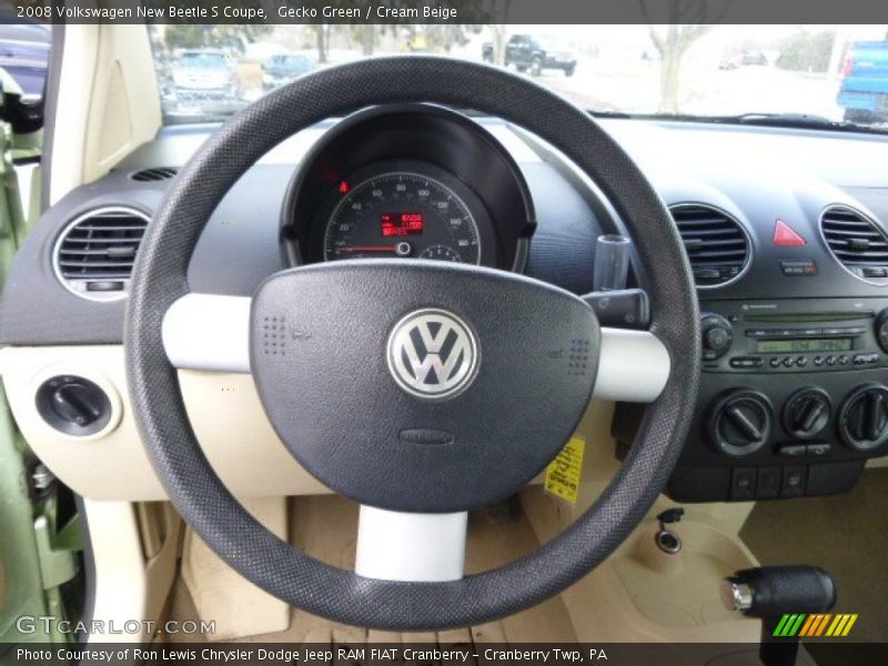 Gecko Green / Cream Beige 2008 Volkswagen New Beetle S Coupe