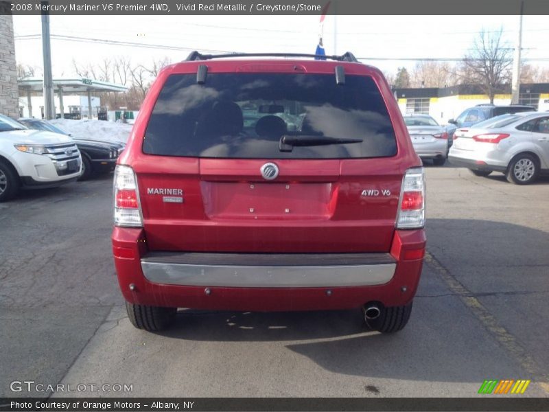 Vivid Red Metallic / Greystone/Stone 2008 Mercury Mariner V6 Premier 4WD