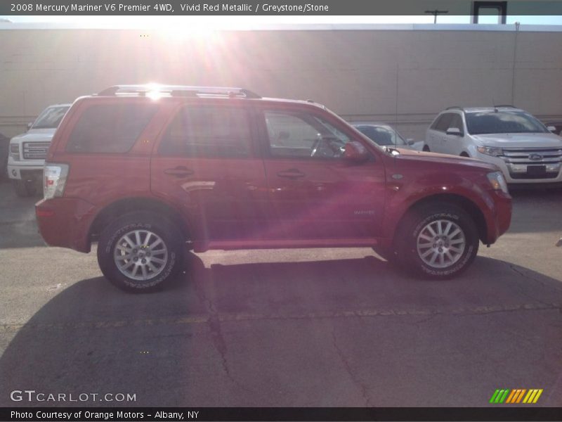 Vivid Red Metallic / Greystone/Stone 2008 Mercury Mariner V6 Premier 4WD