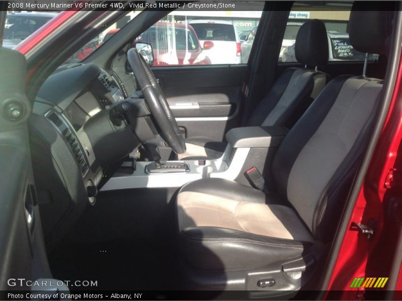 Vivid Red Metallic / Greystone/Stone 2008 Mercury Mariner V6 Premier 4WD