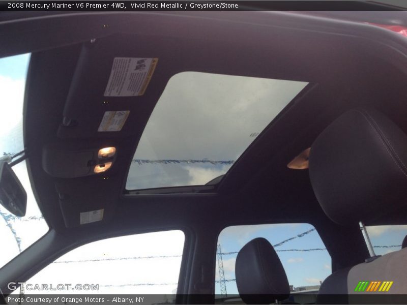 Vivid Red Metallic / Greystone/Stone 2008 Mercury Mariner V6 Premier 4WD