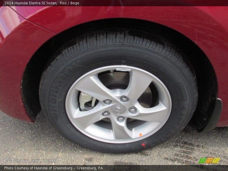 Red / Beige 2014 Hyundai Elantra SE Sedan