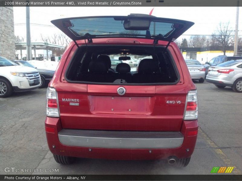 Vivid Red Metallic / Greystone/Stone 2008 Mercury Mariner V6 Premier 4WD