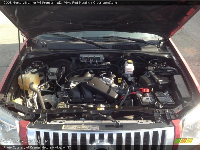 Vivid Red Metallic / Greystone/Stone 2008 Mercury Mariner V6 Premier 4WD