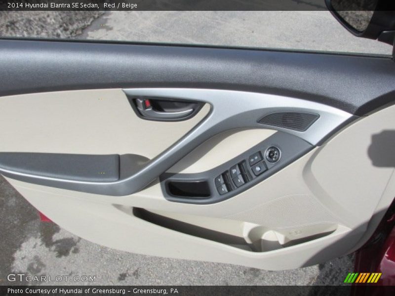 Red / Beige 2014 Hyundai Elantra SE Sedan