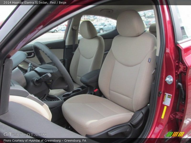 Red / Beige 2014 Hyundai Elantra SE Sedan