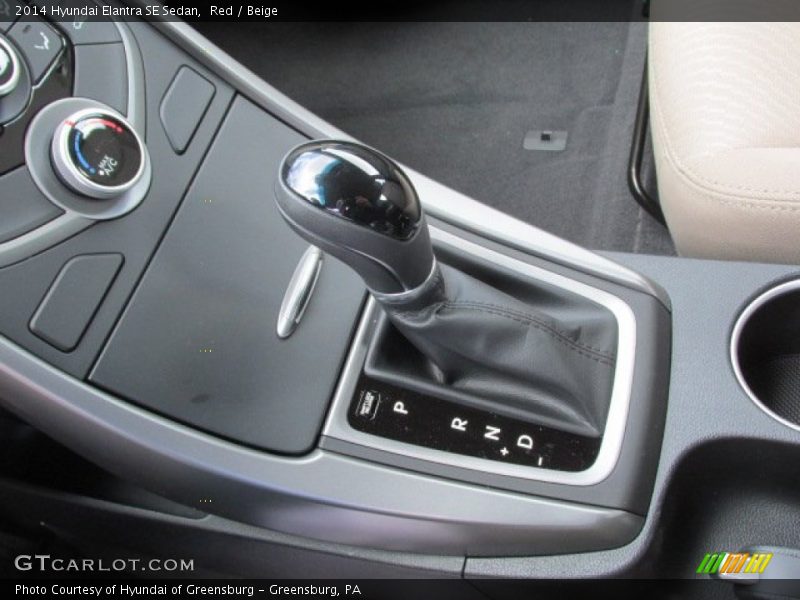 Red / Beige 2014 Hyundai Elantra SE Sedan