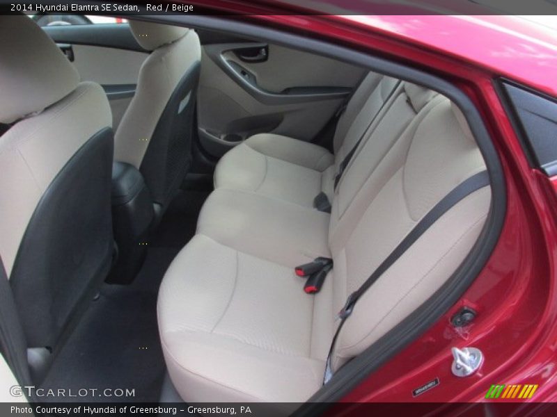Red / Beige 2014 Hyundai Elantra SE Sedan