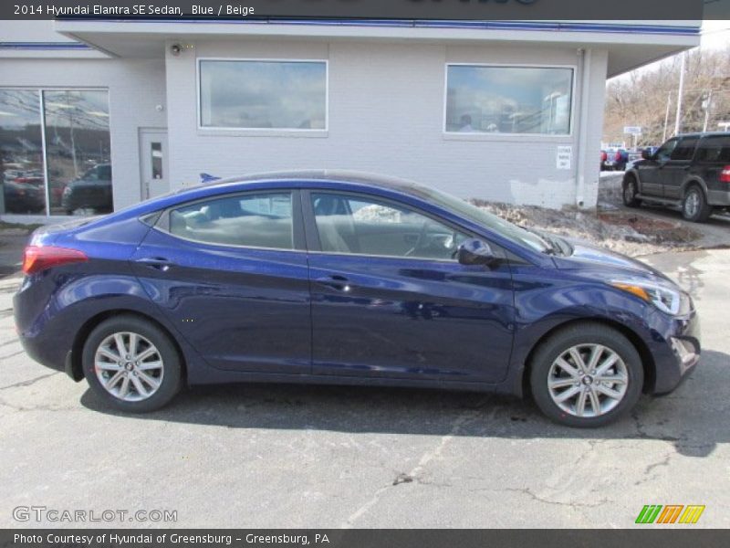 Blue / Beige 2014 Hyundai Elantra SE Sedan