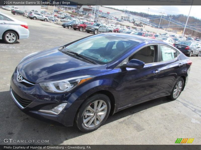 Blue / Beige 2014 Hyundai Elantra SE Sedan