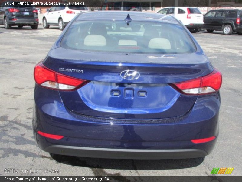 Blue / Beige 2014 Hyundai Elantra SE Sedan