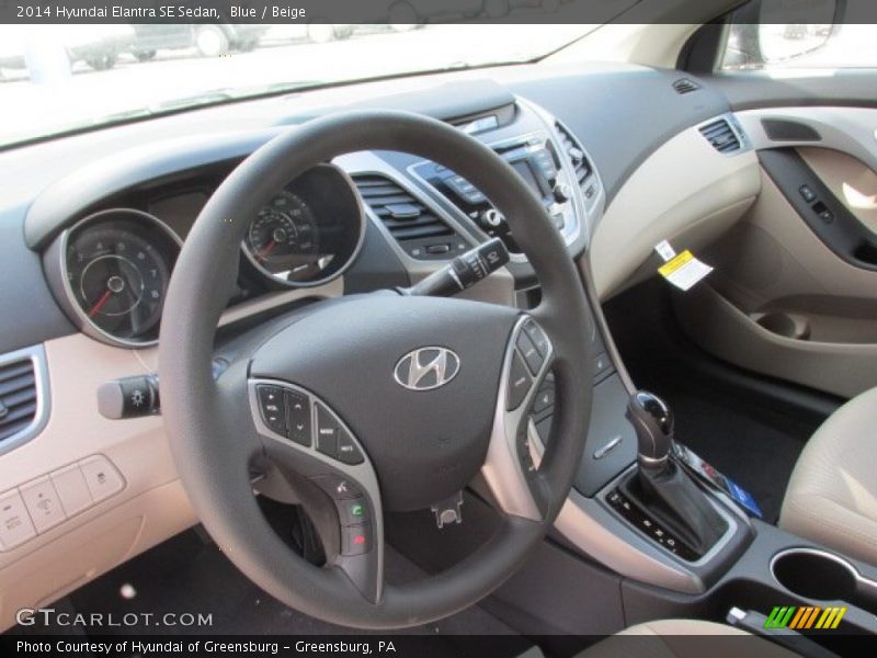Blue / Beige 2014 Hyundai Elantra SE Sedan