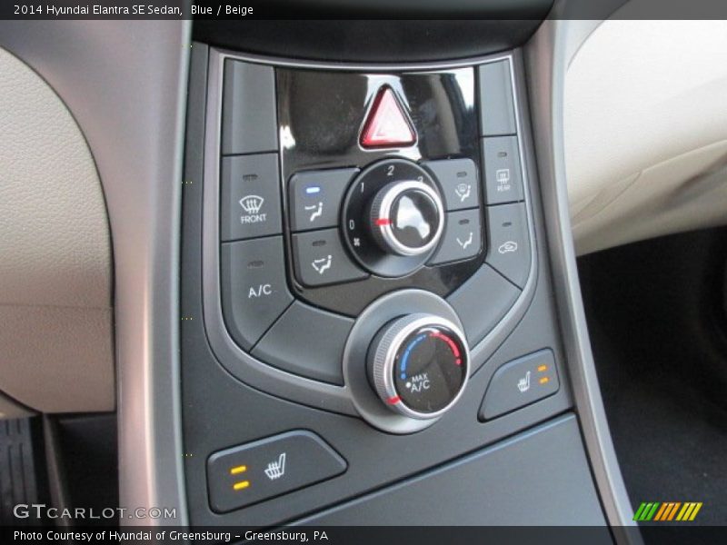Blue / Beige 2014 Hyundai Elantra SE Sedan