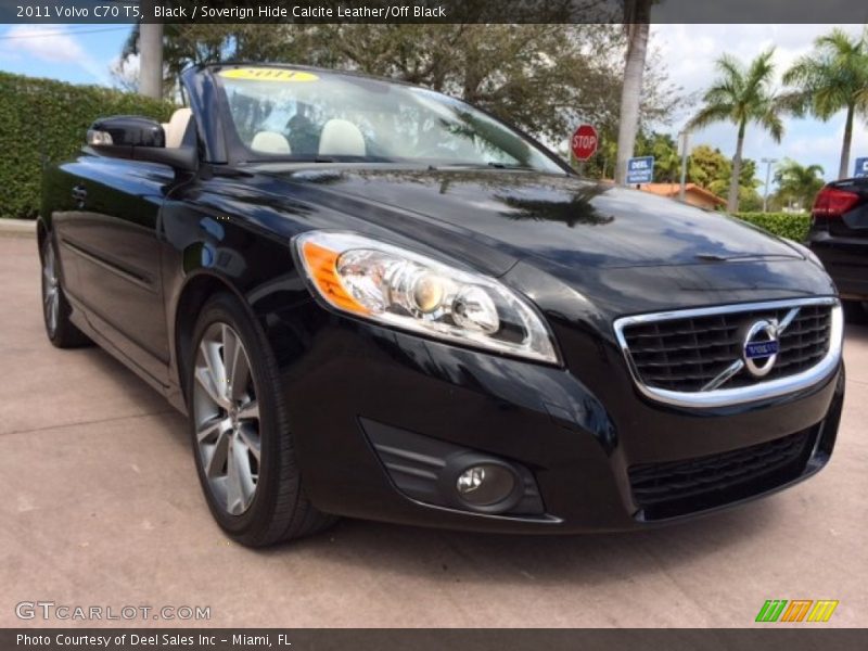 Black / Soverign Hide Calcite Leather/Off Black 2011 Volvo C70 T5