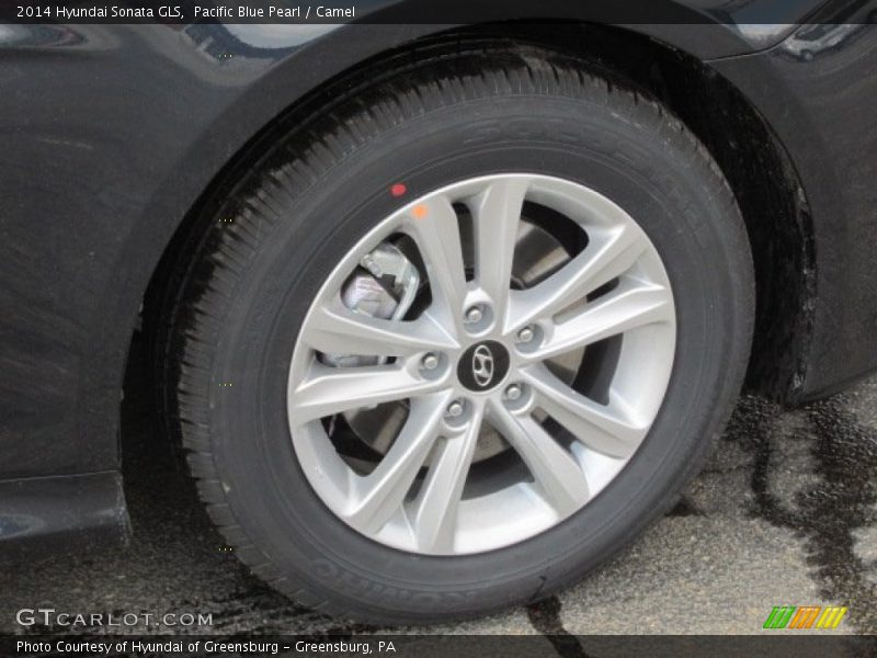 Pacific Blue Pearl / Camel 2014 Hyundai Sonata GLS