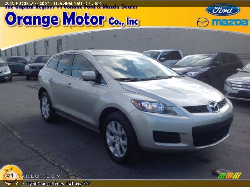 True Silver Metallic / Black 2008 Mazda CX-7 Sport