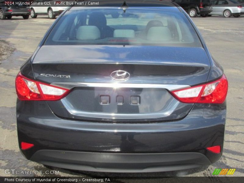 Pacific Blue Pearl / Camel 2014 Hyundai Sonata GLS