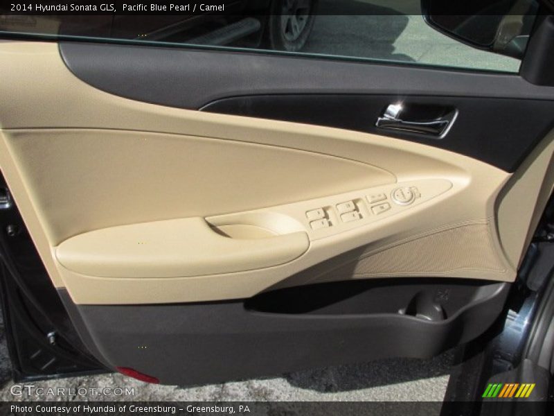Pacific Blue Pearl / Camel 2014 Hyundai Sonata GLS