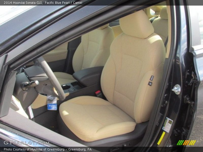 Pacific Blue Pearl / Camel 2014 Hyundai Sonata GLS