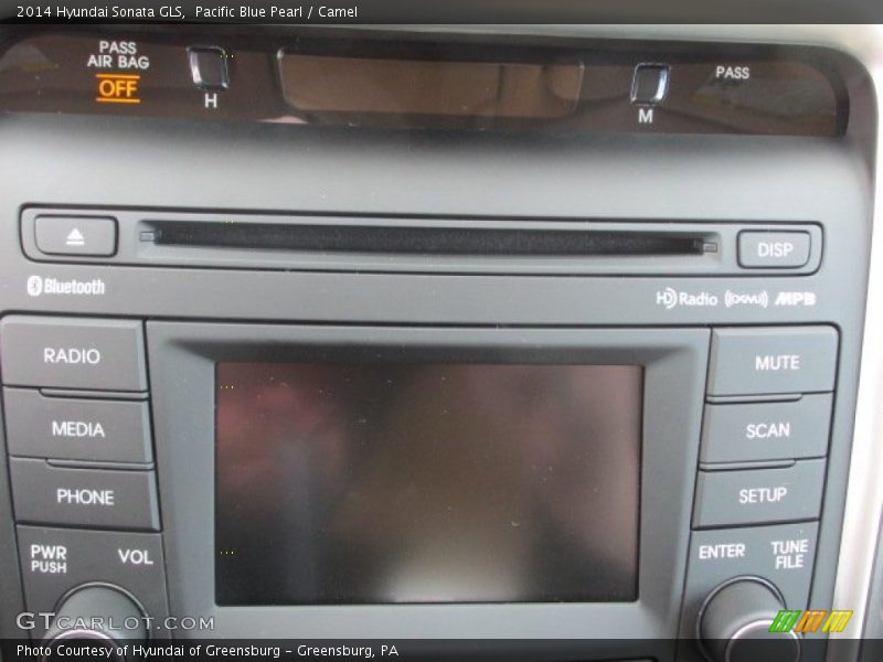 Pacific Blue Pearl / Camel 2014 Hyundai Sonata GLS