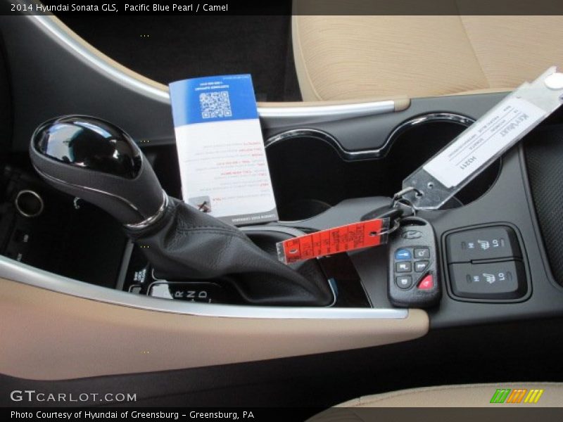 Pacific Blue Pearl / Camel 2014 Hyundai Sonata GLS