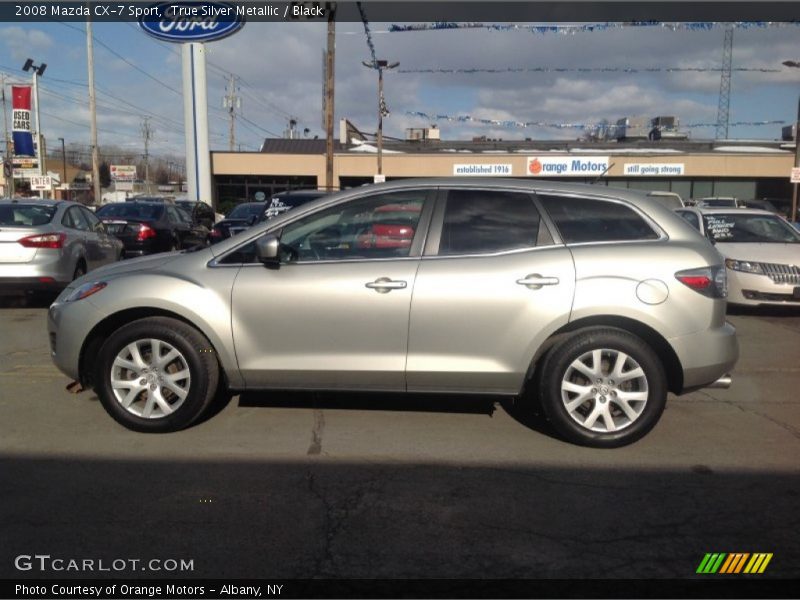 True Silver Metallic / Black 2008 Mazda CX-7 Sport