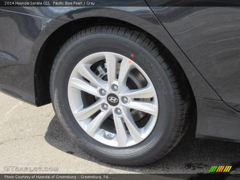 Pacific Blue Pearl / Gray 2014 Hyundai Sonata GLS