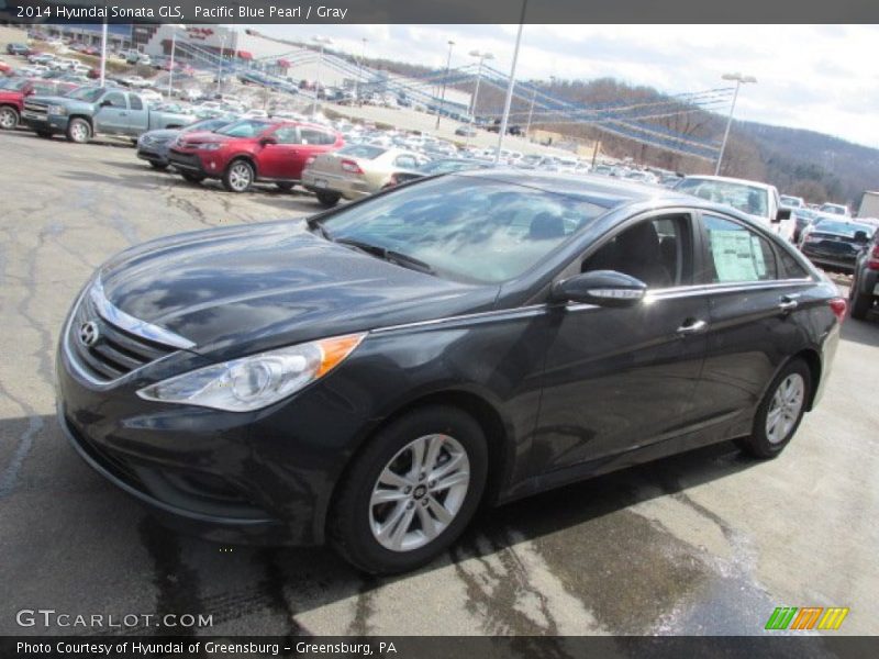 Pacific Blue Pearl / Gray 2014 Hyundai Sonata GLS