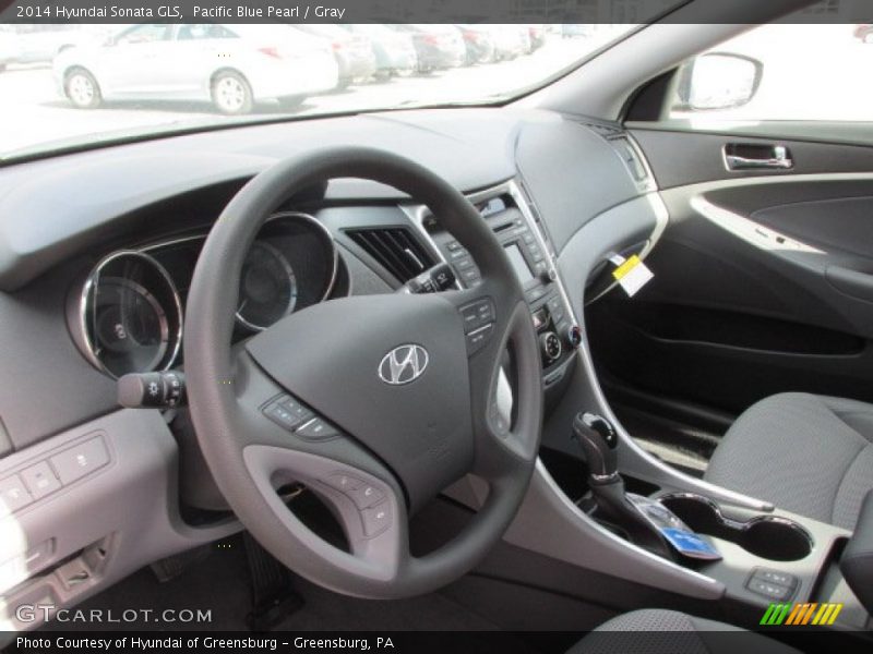 Pacific Blue Pearl / Gray 2014 Hyundai Sonata GLS