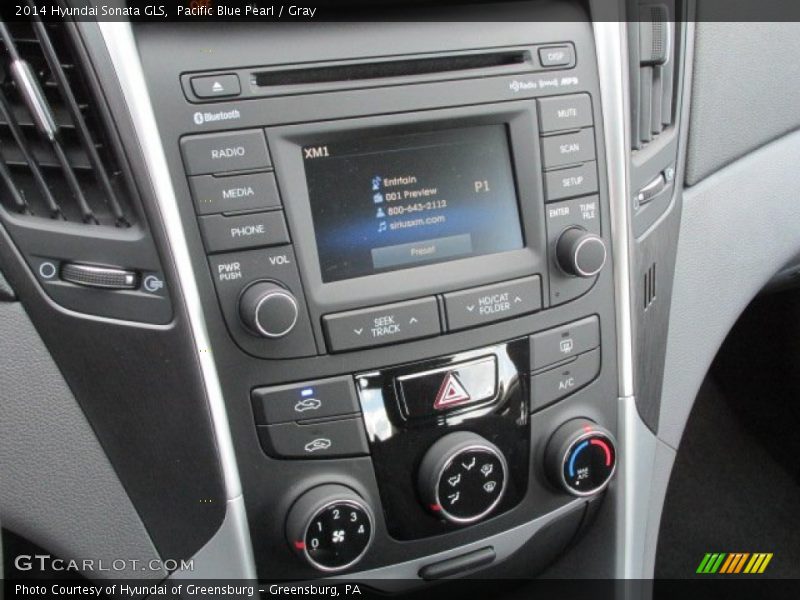 Pacific Blue Pearl / Gray 2014 Hyundai Sonata GLS