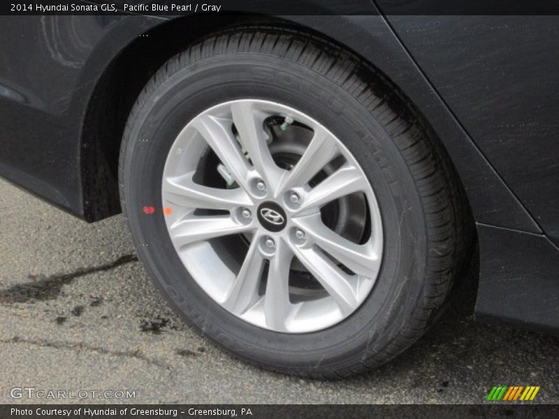 Pacific Blue Pearl / Gray 2014 Hyundai Sonata GLS