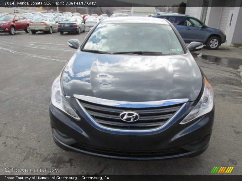 Pacific Blue Pearl / Gray 2014 Hyundai Sonata GLS