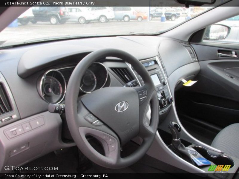 Pacific Blue Pearl / Gray 2014 Hyundai Sonata GLS