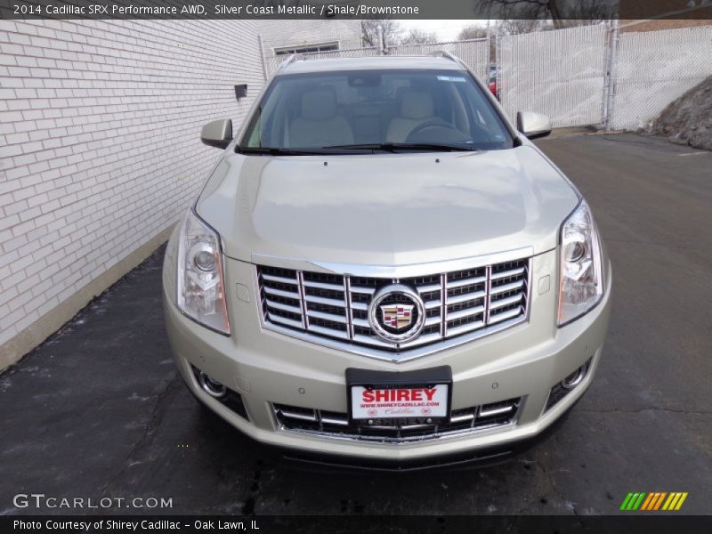 Silver Coast Metallic / Shale/Brownstone 2014 Cadillac SRX Performance AWD